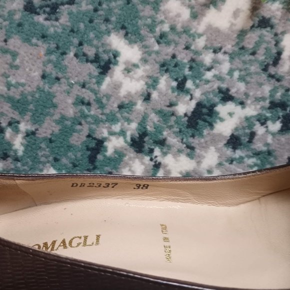 Brunomagli Dark Brown Pointy Toe Pumps Size 38 - Picture 8 of 13